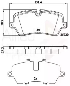 Комплект тормозных колодок COMLINE ADB02256