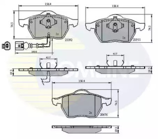 Комплект тормозных колодок COMLINE CBP11111