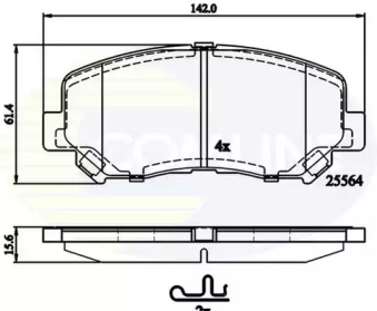 Комплект тормозных колодок COMLINE CBP32252