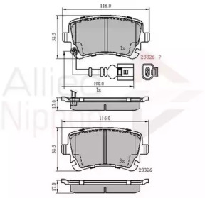 Комплект тормозных колодок COMLINE ADB11313