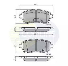 Комплект тормозных колодок COMLINE CBP01618