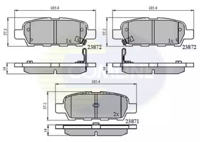 Комплект тормозных колодок COMLINE CBP3912