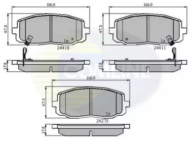 Комплект тормозных колодок COMLINE CBP31319