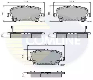 Комплект тормозных колодок COMLINE CBP31586