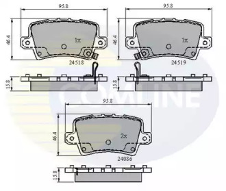 Комплект тормозных колодок COMLINE CBP31587