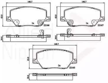 Комплект тормозных колодок COMLINE ADB32294