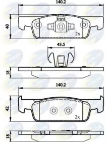 Комплект тормозных колодок COMLINE CBP02144