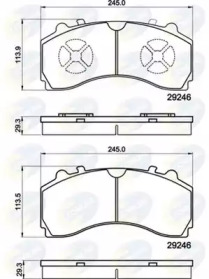 Комплект тормозных колодок COMLINE CBP9080MK