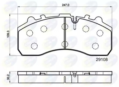 Комплект тормозных колодок COMLINE CBP9042MK