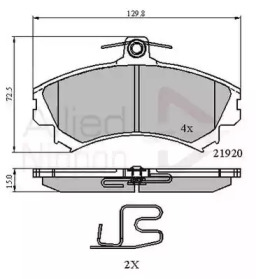 Комплект тормозных колодок COMLINE ADB3462