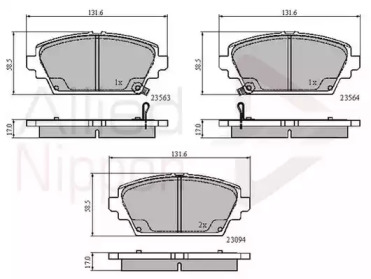 Комплект тормозных колодок COMLINE ADB3802