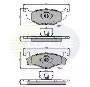 Комплект тормозных колодок COMLINE CBP0180