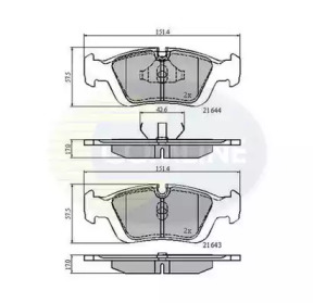 Комплект тормозных колодок COMLINE CBP0513