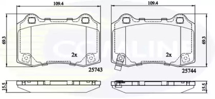 Комплект тормозных колодок COMLINE CBP32308