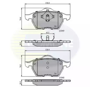 Комплект тормозных колодок COMLINE CBP0715