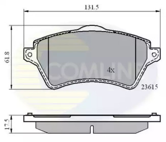 Комплект тормозных колодок COMLINE CBP0873