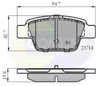 Комплект тормозных колодок COMLINE CBP01039