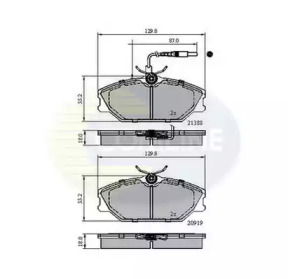 Комплект тормозных колодок COMLINE CBP1526