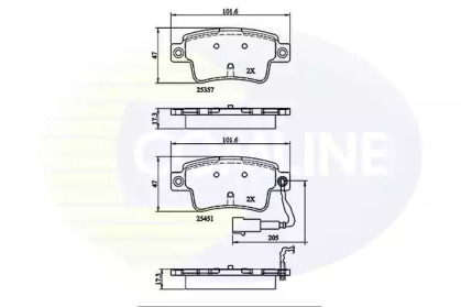 Комплект тормозных колодок COMLINE CBP21528