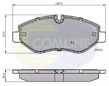 Комплект тормозных колодок COMLINE CBP01555