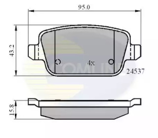 Комплект тормозных колодок COMLINE CBP01610