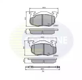 Комплект тормозных колодок COMLINE CBP2258