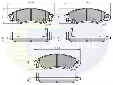 Комплект тормозных колодок COMLINE CBP3893