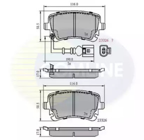 Комплект тормозных колодок COMLINE CBP11313