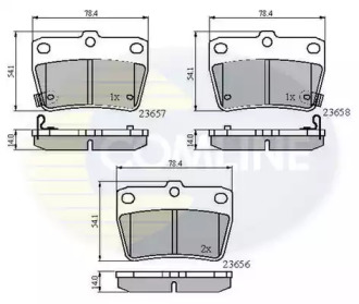 Комплект тормозных колодок COMLINE CBP31134