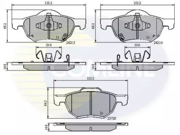 Комплект тормозных колодок COMLINE CBP31195