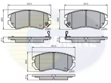 Комплект тормозных колодок COMLINE CBP31196