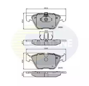 Комплект тормозных колодок COMLINE CBP01300