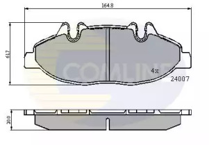 Комплект тормозных колодок COMLINE CBP01305