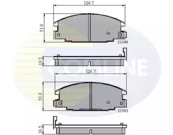 Комплект тормозных колодок COMLINE CBP3322