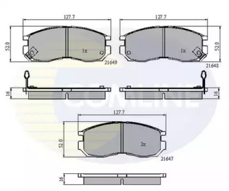 Комплект тормозных колодок COMLINE CBP3363