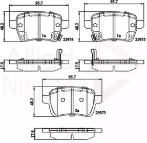 Комплект тормозных колодок COMLINE ADB32279