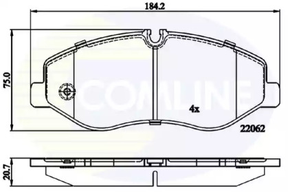 Комплект тормозных колодок COMLINE CBP02317