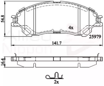 Комплект тормозных колодок, дисковый тормоз COMLINE ADB32314