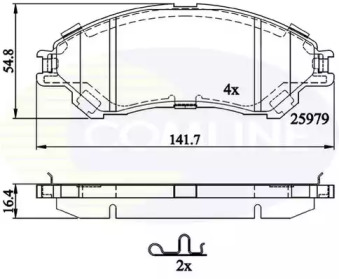 Комплект тормозных колодок COMLINE CBP32314