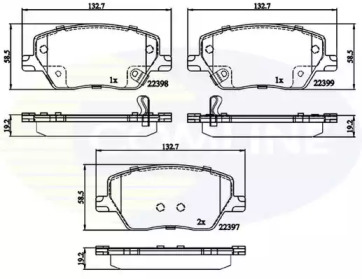 Комплект тормозных колодок COMLINE CBP32324