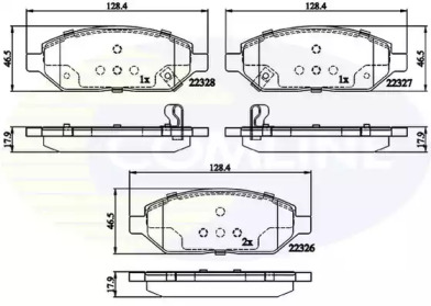 Комплект тормозных колодок COMLINE CBP32326