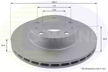 Тормозной диск COMLINE ADC1535V