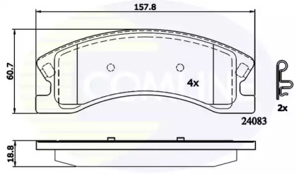 Комплект тормозных колодок COMLINE CBP31202