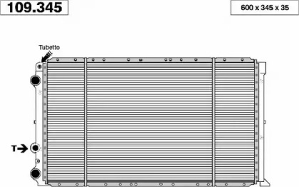 Радиатор, охлаждение двигателя AHE 109.345