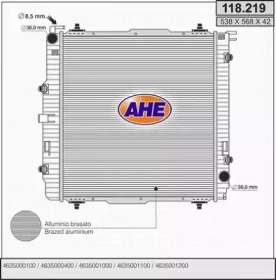 Радиатор, охлаждение двигателя AHE 118.219