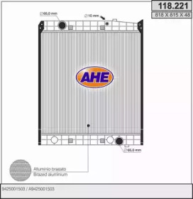 Радиатор, охлаждение двигателя AHE 118.221