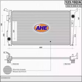 Радиатор, охлаждение двигателя AHE 123.192/A