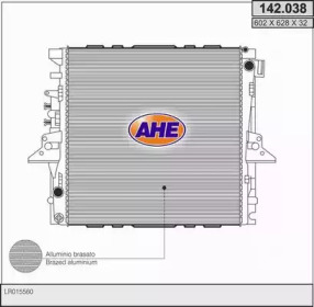 Радиатор, охлаждение двигателя AHE 142.038