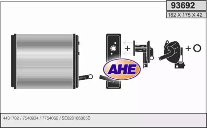 Теплообменник, отопление салона AHE 93692