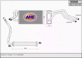 Теплообменник, отопление салона AHE 93848